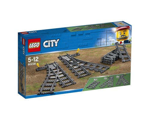 Конструктор LEGO City Trains Железнодорожные стрелки 60238