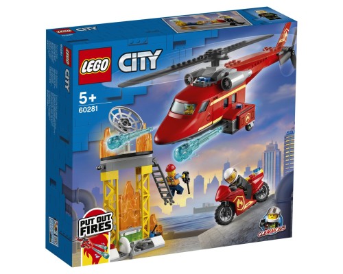 Конструктор LEGO City Fire Спасательный пожарный вертолёт 60281