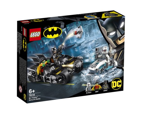 Конструктор LEGO DC Comics Super Heroes Гонка на мотоциклах с Мистером Фризом 76118