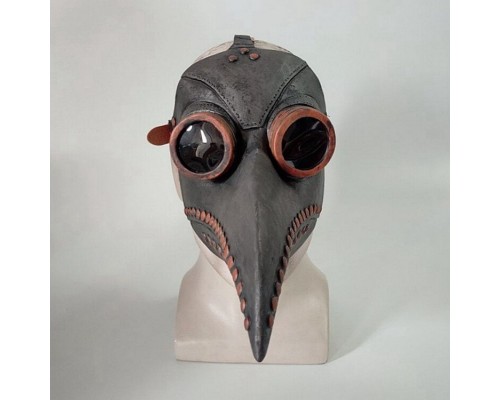 Латексная маска Чумного Доктора серая