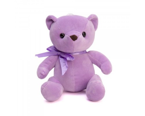 Мягкая игрушка "Мишка с бантиком" с присоской, цвет фиолетовый