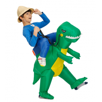 Надувной костюм динозавра "Наездник" детский (рост 120-150 см.)