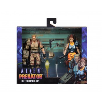 Фигурки Neca Alien vs Predator Dutch Lin Arcade 2 Pack