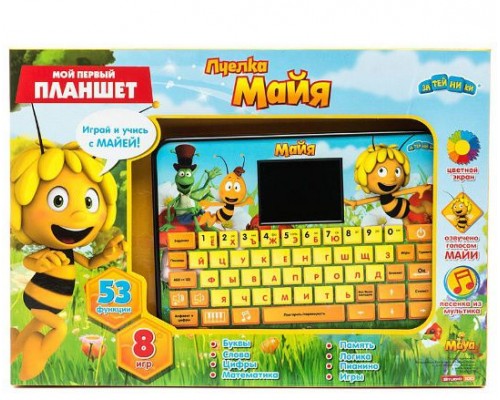Обучающий планшет "Пчёлка Майя", с цветным экраном
