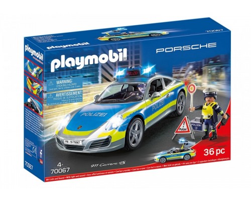 Конструктор Playmobil Porsche 911 Carrera 4S Полиция, арт.70067, 36 дет.