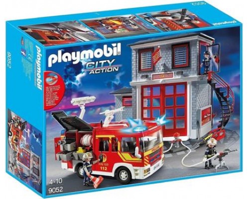 Конструктор Playmobil Пожарная станция с пожарной машиной, арт.9052, 130 дет.