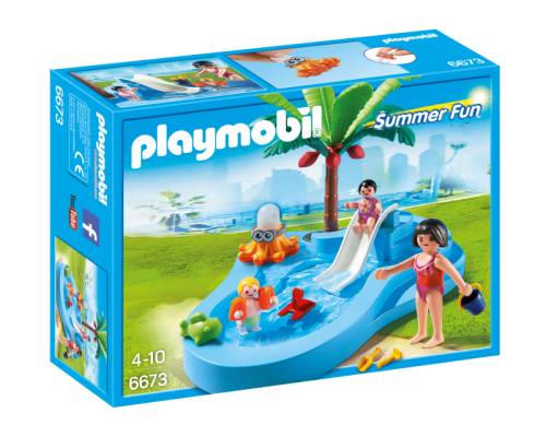 Конструктор Playmobil Детский бассейн с горкой арт.6673, 22 дет.