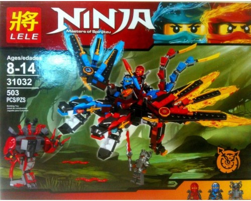 Конструктор Lele Ninja "Огнедышащий дракон" арт. 31032, 503дет.