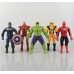 Набор игровых фигурок Мстители (Капитан Америка, Человек Паук, Росомаха, Халк, Железный человек)