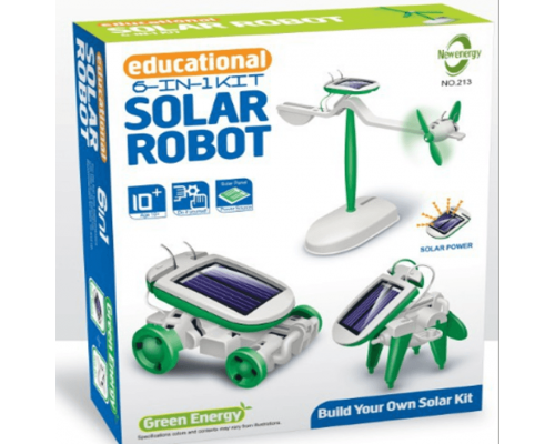 Игрушка-конструктор на солнечной батарее Solar Robot 6 в 1