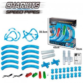 Трубопроводные гонки Chariots Speed Pipes, 32 детали ( 2 машинки)