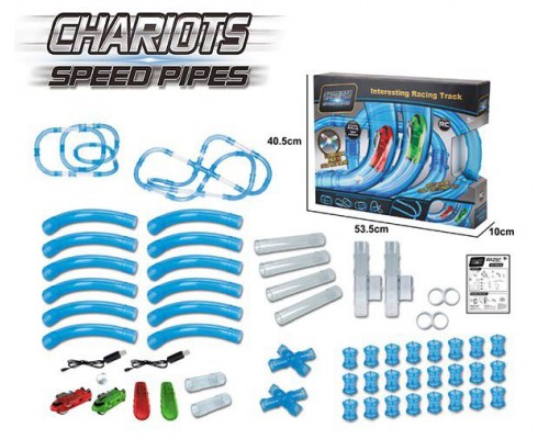Трубопроводные гонки Chariots Speed Pipes, 48 деталей (2 машинки)