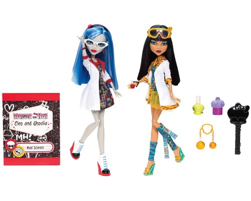 Кукла Mattel Monster High Ghoulia Yelps & Cleo De Nile Mad Science