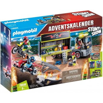 Конструктор Playmobil  Адвент календарь: Шоу каскадеров, арт.70544, 169 дет.