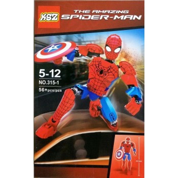 Конструктор KSZ The Amazing Spider-man арт. 315-1 «Человек-паук. Классическая форма» 56 дет.