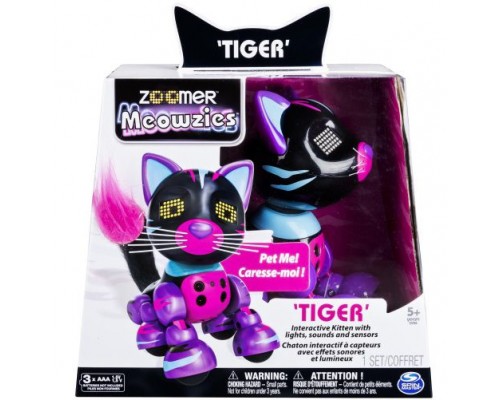 Интерактивный котенок Spin Master Zoomer Meowzies, Tiger (черный)