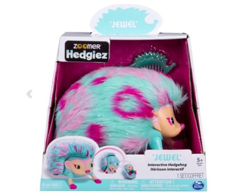 Интерактивный ежик Spin Master Zoomer Hedgiez Jewek с подсветкой, звуками, кувырками
