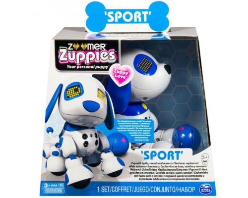 Интерактивный щенок Spin Master Zoomer Zuppies Love Sport с мячиком