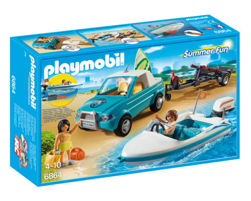 Конструктор Playmobil Пикап с катером, арт.6864, 22 дет.