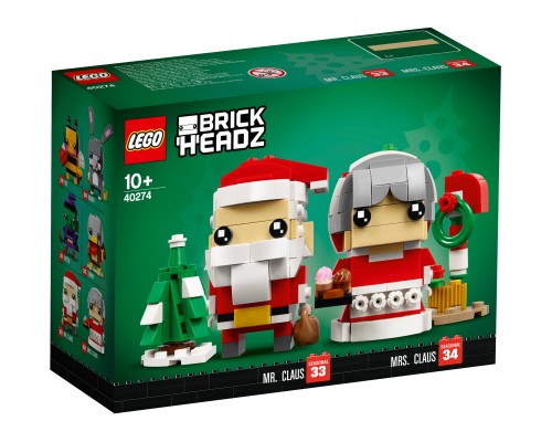 Конструктор LEGO BrickHeadz Семья Деда Мороза Арт. 40274, 341 дет.