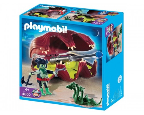Конструктор Playmobil Зомби пират и пушка-в-ракушке, арт.4802, 8 дет.
